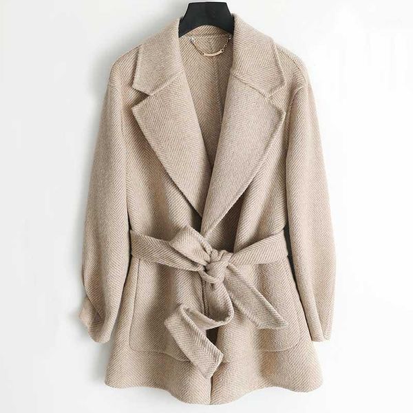 2020 women cashmere beige coat elegant turn down collar woolen coat with belt design autumn warm casaco feminino1, Black
2020 women cashmere beige coat elegant turn down collar woolen coat with belt design autumn warm casaco feminino1, Black