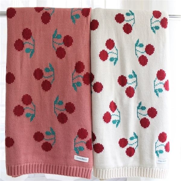 86x104cm 2 layers cotton knitted cherry pattern soft girl baby blanket kids back seat cover bed quilt cover girl summer blanket y201009
86x104cm 2 layers cotton knitted cherry pattern soft girl baby blanket kids back seat cover bed quilt cover girl summer blanket y201009
