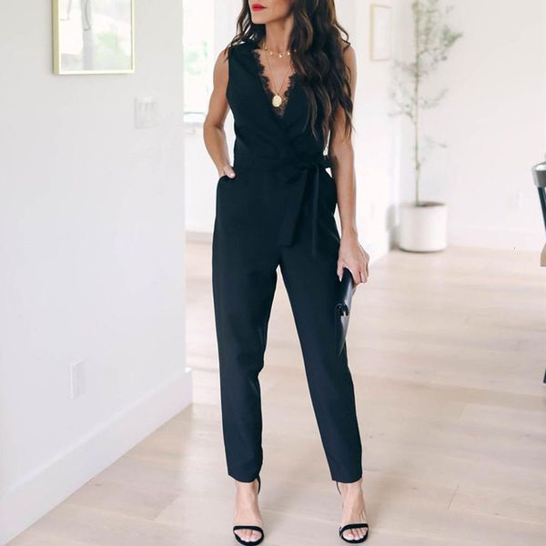 overalls for women office daily high street jumpsuit pocket elegant lace v neck sleeveless rompers playsuit salopette femme a4, Black;white
overalls for women office daily high street jumpsuit pocket elegant lace v neck sleeveless rompers playsuit salopette femme a4, Black;white
