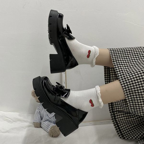 spring autumn bow lolita shoes med heels women boat shoes slip on platform shoes thick sole girls casual loafers 9109n, Black
spring autumn bow lolita shoes med heels women boat shoes slip on platform shoes thick sole girls casual loafers 9109n, Black
