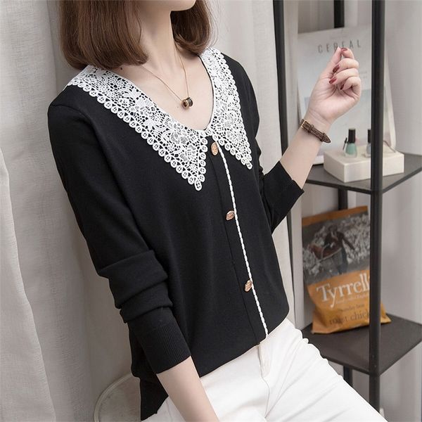 plus size v-neck knitted sweaters women autumn embroidery hollow out collar lady pullover jumpers oversize korean knit 201223, White;black
plus size v-neck knitted sweaters women autumn embroidery hollow out collar lady pullover jumpers oversize korean knit 201223, White;black