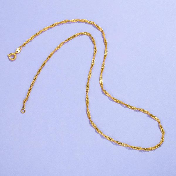 24k gold necklaces for women retro simple chain gold color necklace female wedding accessories for women fine jewelry collares, Silver
24k gold necklaces for women retro simple chain gold color necklace female wedding accessories for women fine jewelry collares, Silver