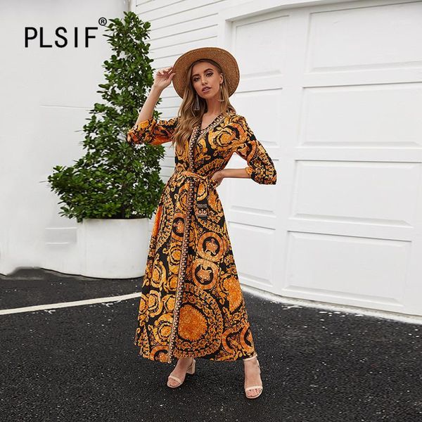 elegant fashion vintage print lady a-line long dress v-neck three quarter sleeve spring summer new style dress1, Black;gray
elegant fashion vintage print lady a-line long dress v-neck three quarter sleeve spring summer new style dress1, Black;gray