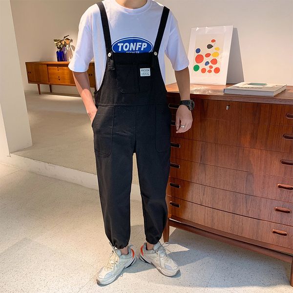 ins men's trendy straight tube korean one-piece young couple wide leg pants trend nine division of labor suspenders, Black
ins men's trendy straight tube korean one-piece young couple wide leg pants trend nine division of labor suspenders, Black
