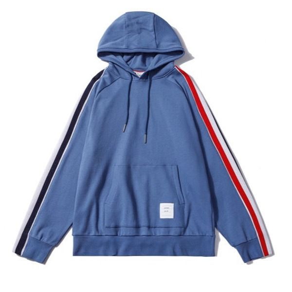 men and women couples fall/winter new style browne wide webbing on both sides loose sports leisure hooded pullover thom hoodies, Black
men and women couples fall/winter new style browne wide webbing on both sides loose sports leisure hooded pullover thom hoodies, Black