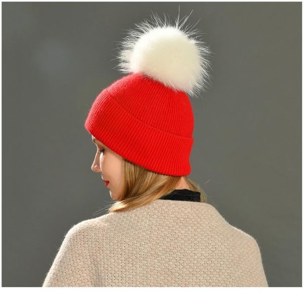 new women's hat winter beanie knitted hat angora rabbit fur bonnet girl 's hat fall female cap with fur pom qylxdz
new women's hat winter beanie knitted hat angora rabbit fur bonnet girl 's hat fall female cap with fur pom qylxdz