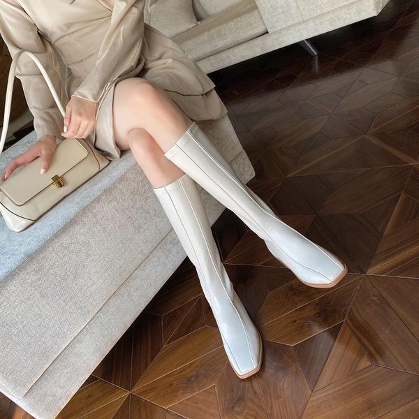 boots 2021 fall winter stretch thin riding handsome square toe thick heel knee-high leather women shoes botas feminina soft, Black
boots 2021 fall winter stretch thin riding handsome square toe thick heel knee-high leather women shoes botas feminina soft, Black