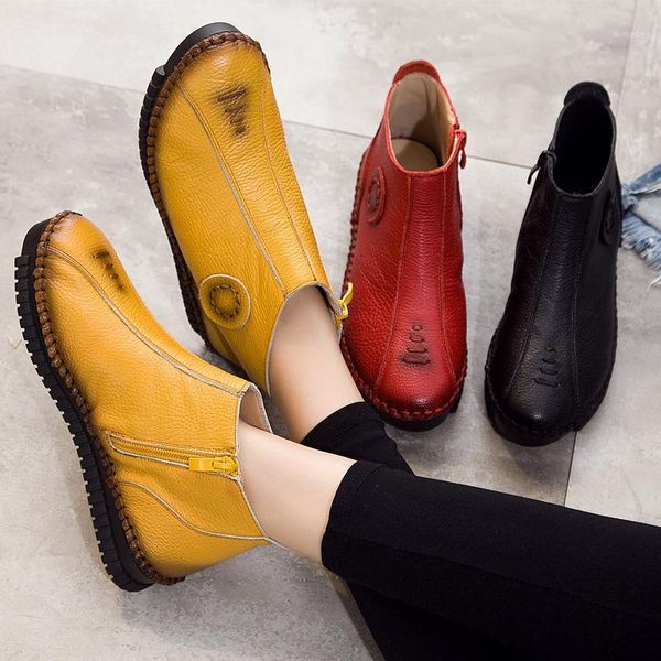 boots women's shoes flat-bottomed handmade genuine leather snow winter casual woman1, Black
boots women's shoes flat-bottomed handmade genuine leather snow winter casual woman1, Black