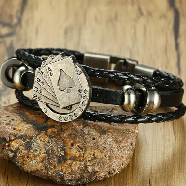 eif dock vintage leather bracelet for men playing cards raja vegas charm multilayer braided woman pulseira mascul qylklt
eif dock vintage leather bracelet for men playing cards raja vegas charm multilayer braided woman pulseira mascul qylklt