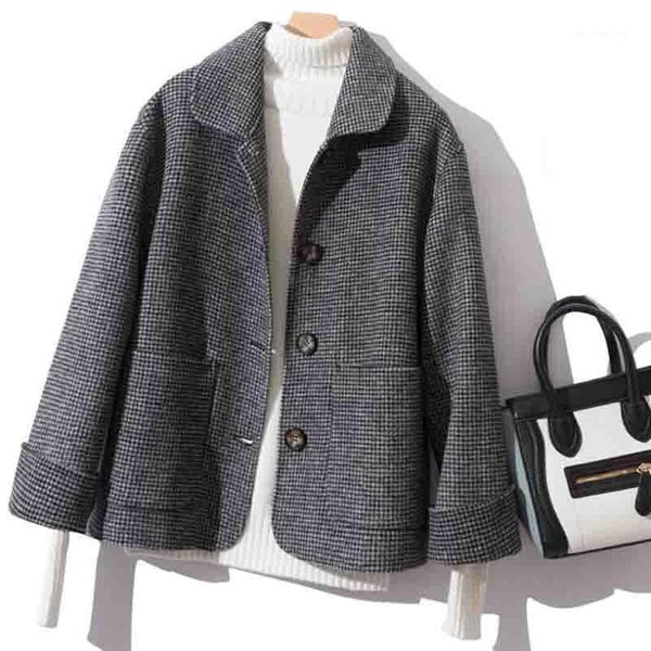 women's wool & blends 2021 double-side coat women autumn winter 100% short loose plus size cashmere jacket outerwear casaco feminino1, Black
women's wool & blends 2021 double-side coat women autumn winter 100% short loose plus size cashmere jacket outerwear casaco feminino1, Black