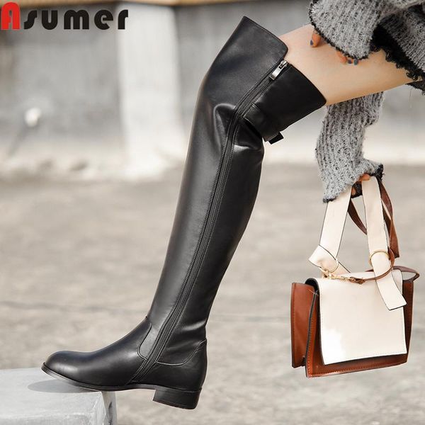 boots asumer 2021 over the knee women round toe med heels shoes ladies long zip elegant, Black
boots asumer 2021 over the knee women round toe med heels shoes ladies long zip elegant, Black