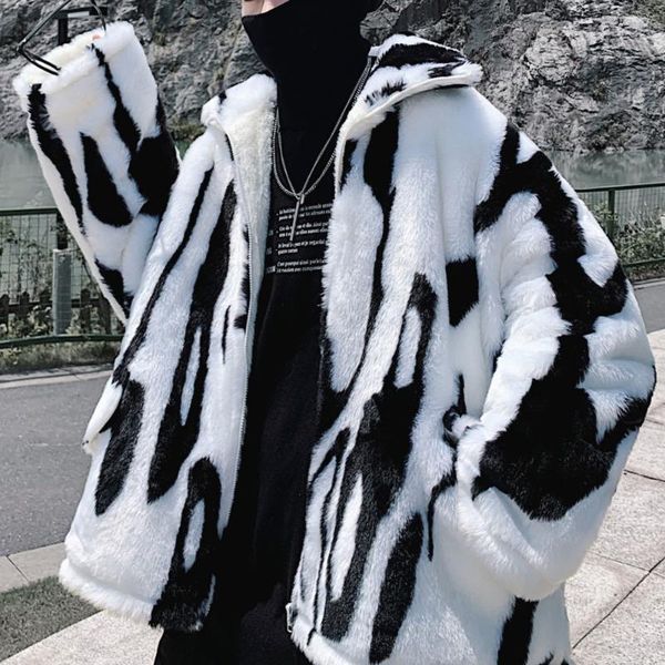 men's fur & faux herren winter jacke leather jacket imitation trend veste fourrure homme mountain carving national tide coat, Black
men's fur & faux herren winter jacke leather jacket imitation trend veste fourrure homme mountain carving national tide coat, Black