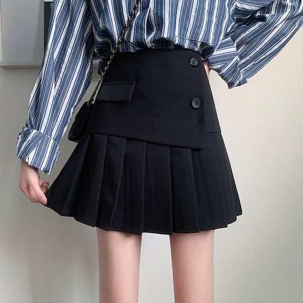 autumn black skirt women fashion irregular pleated slim high waist a- line faldas verano skirts s-l kg-605
autumn black skirt women fashion irregular pleated slim high waist a- line faldas verano skirts s-l kg-605