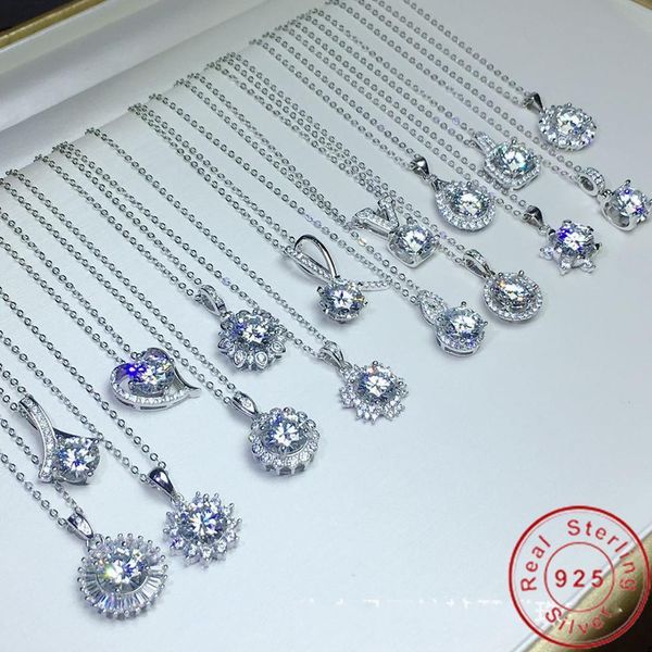 58 styles lab diamond promise pendant 925 sterling silver engagement wedding pendants necklace for women bridal party jewelry q1219, Bronze;silver
58 styles lab diamond promise pendant 925 sterling silver engagement wedding pendants necklace for women bridal party jewelry q1219, Bronze;silver