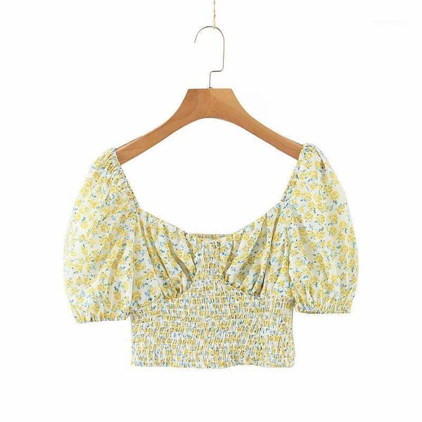 women's blouses & shirts slim girl chiffon crop 2021 fashion ladies vintage elastic floral print shirt female chic women lantern sleeve, White
women's blouses & shirts slim girl chiffon crop 2021 fashion ladies vintage elastic floral print shirt female chic women lantern sleeve, White