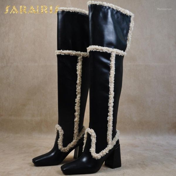 boots sarairis design 2021 split leather luxury woman shoes pointed toe high heels british style mature plush ladies1, Black
boots sarairis design 2021 split leather luxury woman shoes pointed toe high heels british style mature plush ladies1, Black