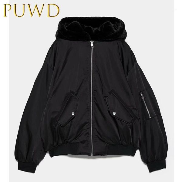 puwd 2019 autumn and winter new style fur like hooded women's double-sided jacket1, Black;brown
puwd 2019 autumn and winter new style fur like hooded women's double-sided jacket1, Black;brown