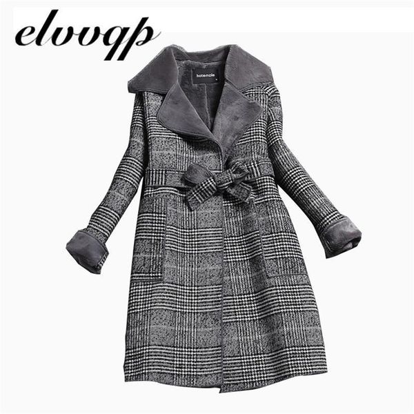 woolen coat women 2020 new winter long thick plus velvet warm fur jackets elegant pocket plaid belt ladies coats lj201202, Black
woolen coat women 2020 new winter long thick plus velvet warm fur jackets elegant pocket plaid belt ladies coats lj201202, Black