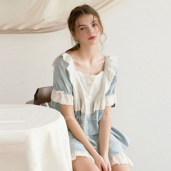 renaissance court vintage pajamas set for women floral sleeve cute lace sleepwear summer short sleeve cotton lounge pyjamas t200701, Black;red
renaissance court vintage pajamas set for women floral sleeve cute lace sleepwear summer short sleeve cotton lounge pyjamas t200701, Black;red