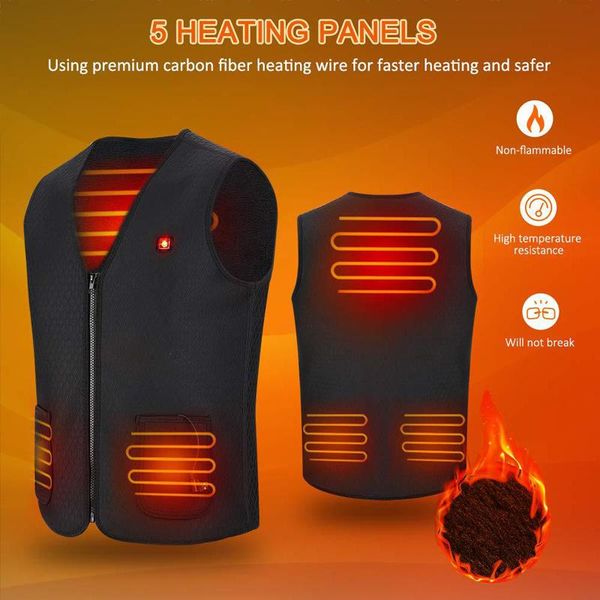 Winter Electric Heating Vests Warm Windproof USB Charging Heated Men And Women Antifreeze Vest Electro-thermal Warmth Coats, Gray;blue
Winter Electric Heating Vests Warm Windproof USB Charging Heated Men And Women Antifreeze Vest Electro-thermal Warmth Coats, Gray;blue
