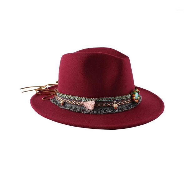 women lady winter autumn jazz caps wool ethnic felt fedora hat fashion outdoor hat elegant1, Blue;gray
women lady winter autumn jazz caps wool ethnic felt fedora hat fashion outdoor hat elegant1, Blue;gray