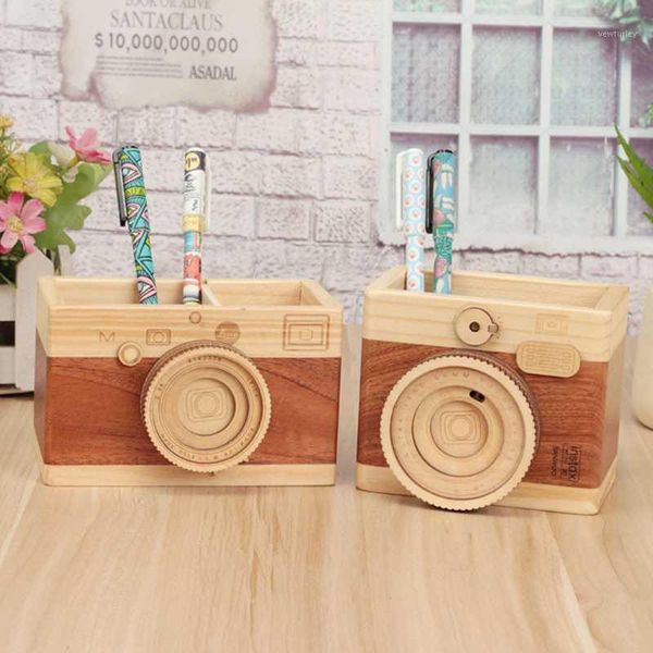 decorative objects & figurines creative retro wooden mini camera model pen holder storage ornaments deskcrafts home decoration stationer 
decorative objects & figurines creative retro wooden mini camera model pen holder storage ornaments deskcrafts home decoration stationer