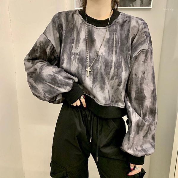 harajuku style tie-dye ripped sweatshirt women's 2020 early autumn new korean style loose and thin short long-sleeved crop, Black
harajuku style tie-dye ripped sweatshirt women's 2020 early autumn new korean style loose and thin short long-sleeved crop, Black