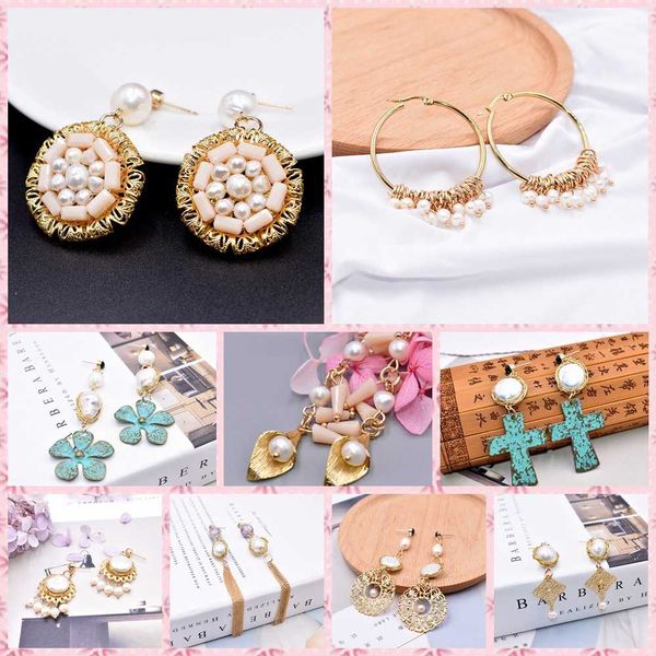 new baroque freshwater pearl earrings electroplating women accessories, Golden
new baroque freshwater pearl earrings electroplating women accessories, Golden