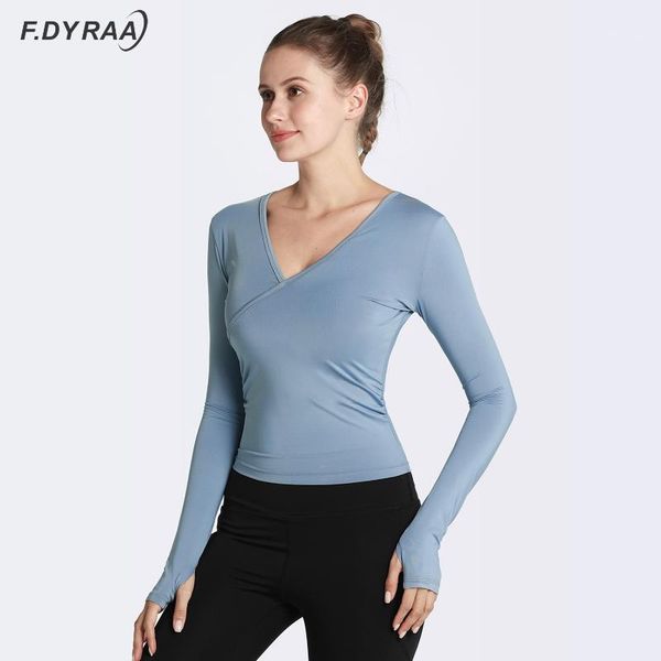 f.dyraa women yoga shirt with thumb hole long sleeve slim fit sport t shirt v-neck fitness gym running tight activewear1, White;red
f.dyraa women yoga shirt with thumb hole long sleeve slim fit sport t shirt v-neck fitness gym running tight activewear1, White;red