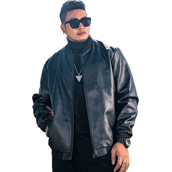 jacket's men's fashionable size leather fashion loose baseball collar big jacket p0lt, Black
jacket's men's fashionable size leather fashion loose baseball collar big jacket p0lt, Black