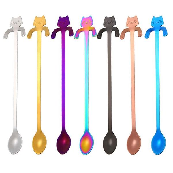 1pc stainless steel mini cat kitten spoons for coffee dessert drink mixing milkshake spoon tableware set kitchen supplies
1pc stainless steel mini cat kitten spoons for coffee dessert drink mixing milkshake spoon tableware set kitchen supplies
