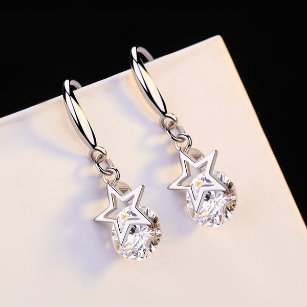s925 silver simple five-pointed earrings female fashion geometric temperament diamond-studded star earrings white fungus jewelry
s925 silver simple five-pointed earrings female fashion geometric temperament diamond-studded star earrings white fungus jewelry
