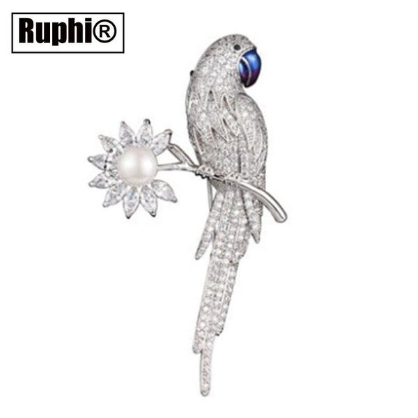 pins, brooches zircons parrot design fashion pearl bird animal pin brooch for women suit ornament accessories, Gray
pins, brooches zircons parrot design fashion pearl bird animal pin brooch for women suit ornament accessories, Gray