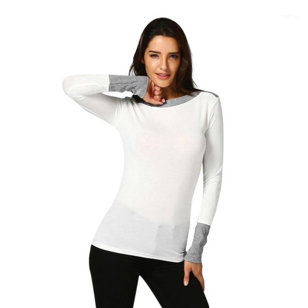 2020 autumn winter women sweater fashion white long sleeve slim knitted sweater pullover o-neck soft warm jumper sweaters #231, White;black