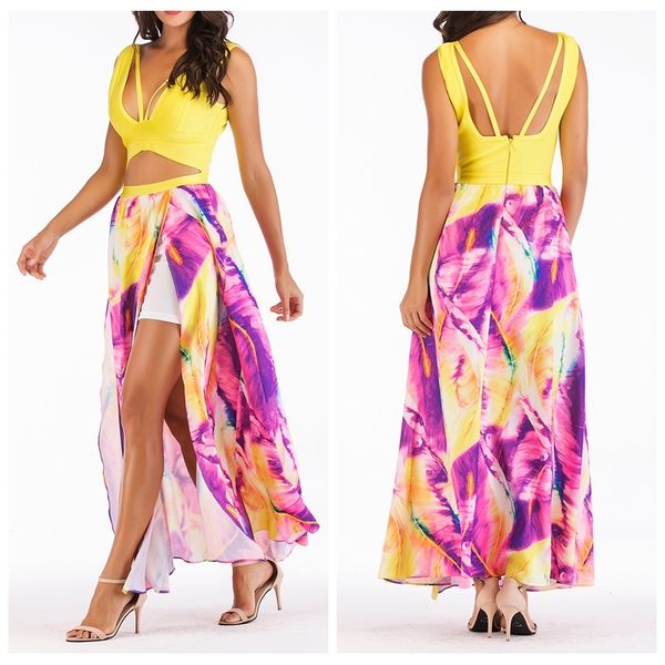 2020 new printing standard yellow neck v one piece split long hard sides beach boemia holidays dressed women z0k0, Black;gray
2020 new printing standard yellow neck v one piece split long hard sides beach boemia holidays dressed women z0k0, Black;gray