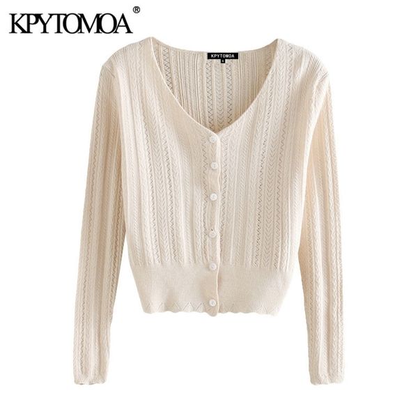 kpytomoa women fashion single breasted cropped knitted cardigan sweater vintage long sleeve female outerwear chic y200915, White;black
kpytomoa women fashion single breasted cropped knitted cardigan sweater vintage long sleeve female outerwear chic y200915, White;black