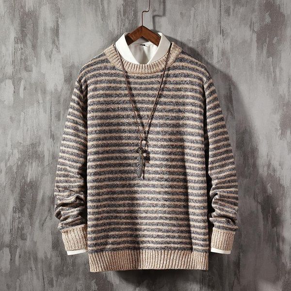 men's sweaters streetwear knitted brand pullovers clothing men 5xl warm autumn winter slim fit sweater male casual striped pull jumper, White;black
men's sweaters streetwear knitted brand pullovers clothing men 5xl warm autumn winter slim fit sweater male casual striped pull jumper, White;black