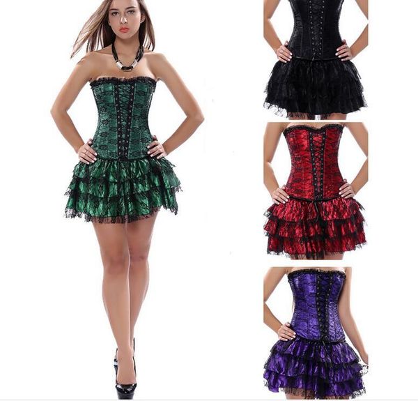 underbust corset and bustier lace evening women casual dress plus size push up gothic corset dress with skirt, Black;white
underbust corset and bustier lace evening women casual dress plus size push up gothic corset dress with skirt, Black;white
