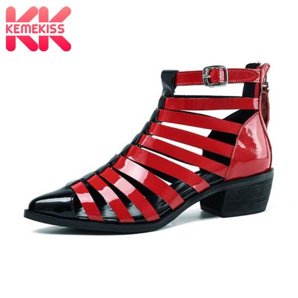 kemekiss women summer boots fashion metal buckle genuine leather shoes women simple back zipper heels lady footwear size 34-42, Black
kemekiss women summer boots fashion metal buckle genuine leather shoes women simple back zipper heels lady footwear size 34-42, Black