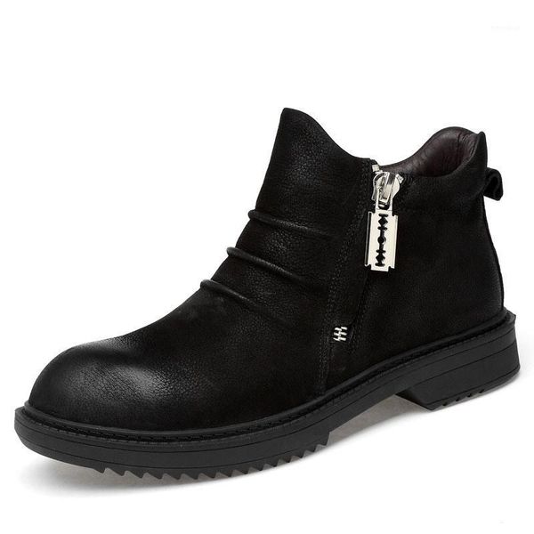 youki man boots zipper autumn men shoes genuine leather male ankle boot casual walking footwear1, Black
youki man boots zipper autumn men shoes genuine leather male ankle boot casual walking footwear1, Black