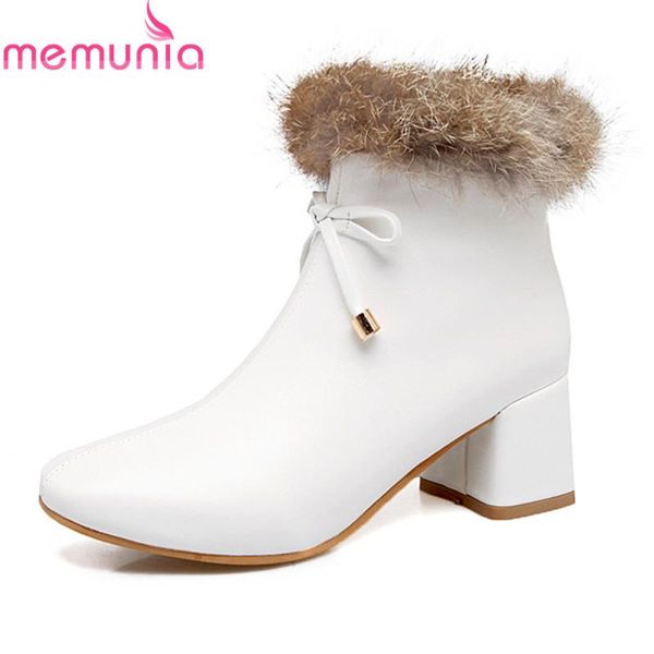boots memunia 2021 arrival pu leather white black with faux fur winter square toe thick heels ankle for women
boots memunia 2021 arrival pu leather white black with faux fur winter square toe thick heels ankle for women