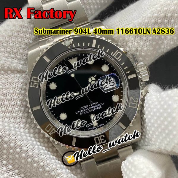 rxf new 116610 116610ln eta a2836 автоматические мужские часы черный циферблат черный керамика bezel 904l стальной корпус браслет часы hwrx, Slivery;brown 
rxf new 116610 116610ln eta a2836 автоматические мужские часы черный циферблат черный керамика bezel 904l стальной корпус браслет часы hwrx, Slivery;brown