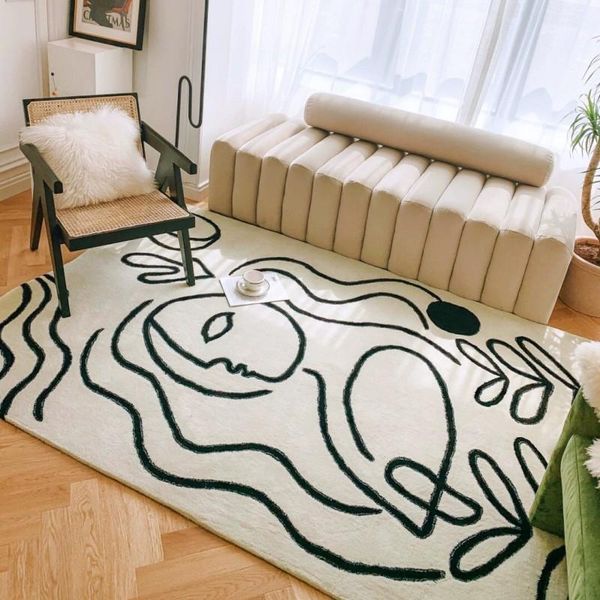 carpets modern style abstract pattern fleece fabric printed art rug in beige color , ins decoration coffee table floor mat
carpets modern style abstract pattern fleece fabric printed art rug in beige color , ins decoration coffee table floor mat