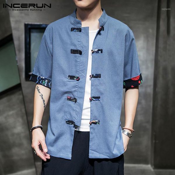 incerun summer shirt men cotton patchwork stand collar short sleeve casual camisa chinese style vintage shirts men 20191, White;black
incerun summer shirt men cotton patchwork stand collar short sleeve casual camisa chinese style vintage shirts men 20191, White;black
