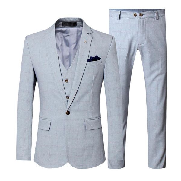 men's suits & blazers slim men single breasted formal casual notch lapel business check suit office work daily life 3 pieces jacket ves, White;black
men's suits & blazers slim men single breasted formal casual notch lapel business check suit office work daily life 3 pieces jacket ves, White;black