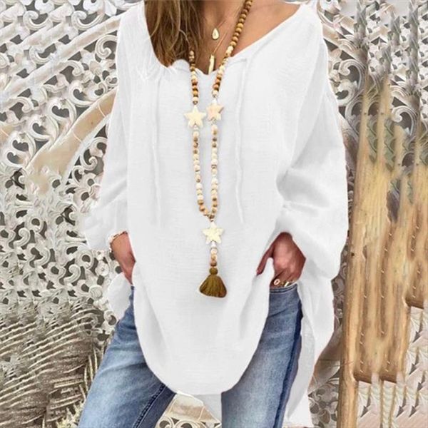 2020 new women v neck loose cotton blouse shirt 2020 autumn winter long sleeve yellow red blouses plus size 5xl, White
2020 new women v neck loose cotton blouse shirt 2020 autumn winter long sleeve yellow red blouses plus size 5xl, White