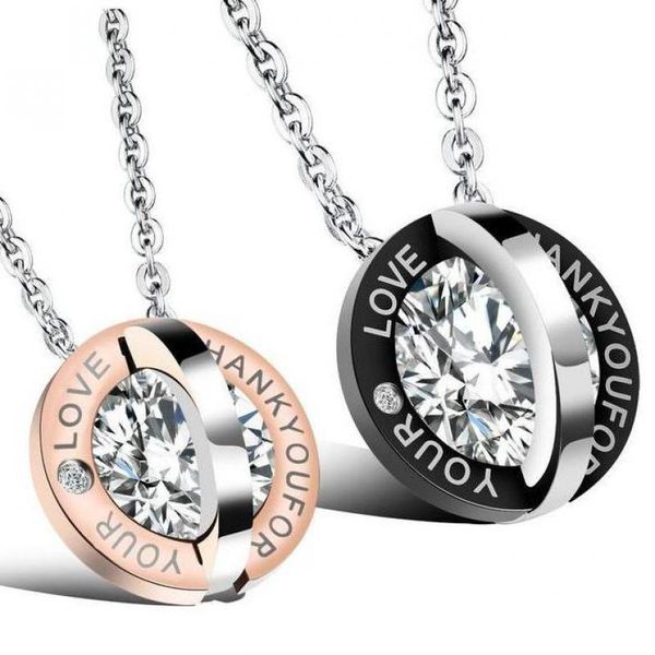 pendant necklaces round love necklace titanium steel cubic zirconia cute couple jewelry for mujeres hombres, Silver
pendant necklaces round love necklace titanium steel cubic zirconia cute couple jewelry for mujeres hombres, Silver