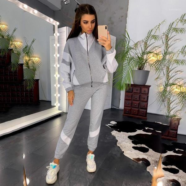 gym clothing women's sports suits tracksuit suit fashion stitching color matching casual sweatshirt two-piece set#g41, White;black
gym clothing women's sports suits tracksuit suit fashion stitching color matching casual sweatshirt two-piece set#g41, White;black