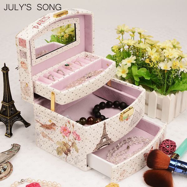 july's song jewelry organizer leather earring ring storage case container travel casket for decoration gift box q1130
july's song jewelry organizer leather earring ring storage case container travel casket for decoration gift box q1130