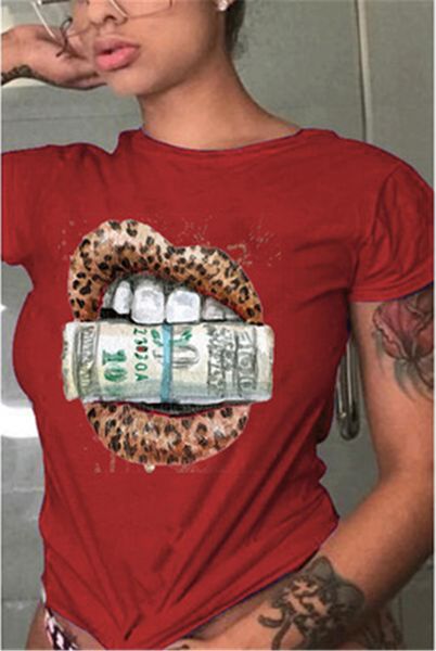 womens lips usd t-shirts clothing fashion occident trend loose short sleeve tees female spring new round neck casual tshirts, White
womens lips usd t-shirts clothing fashion occident trend loose short sleeve tees female spring new round neck casual tshirts, White